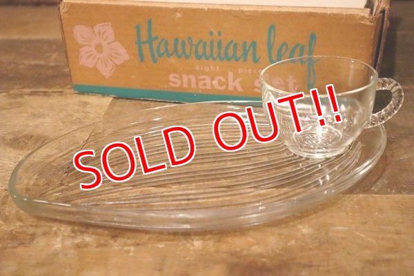 画像2: dp-201101-36 FEDERAL / 1950's Hawaiian Leaf Snack Set