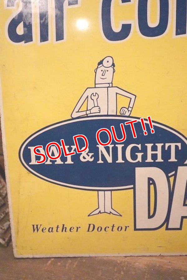 画像7: dp-230701-10 DAY & NIGHT / air conditioner & heating W-side Metal Sign