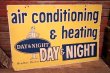 画像1: dp-230701-10 DAY & NIGHT / air conditioner & heating W-side Metal Sign