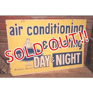 画像: dp-230701-10 DAY & NIGHT / air conditioner & heating W-side Metal Sign