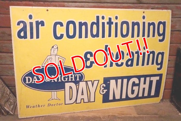 画像6: dp-230701-10 DAY & NIGHT / air conditioner & heating W-side Metal Sign