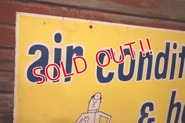 画像8: dp-230701-10 DAY & NIGHT / air conditioner & heating W-side Metal Sign