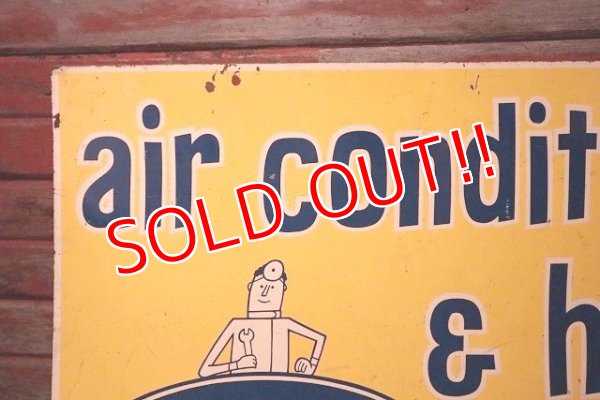 画像3: dp-230701-10 DAY & NIGHT / air conditioner & heating W-side Metal Sign