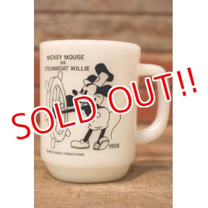 画像: kt-230809-06 Mickey Mouse / Anchor Hocking 1980's 9oz Mug "Steam boat willy"