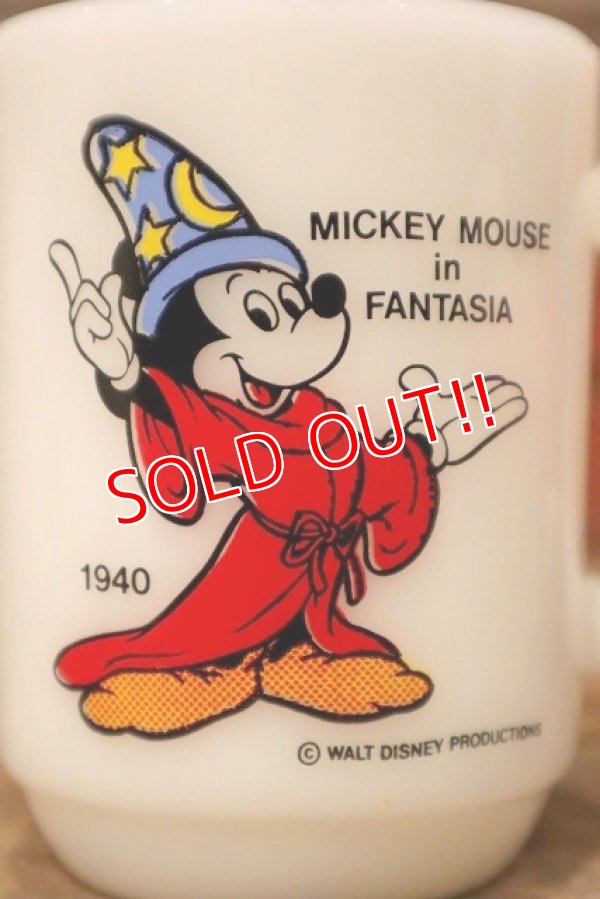 画像2: kt-230809-05 Mickey Mouse / Anchor Hocking 1980's 9oz Mug "FANTASIA"