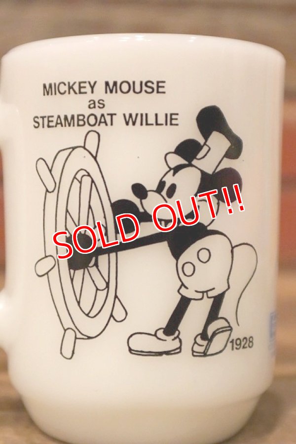 画像3: kt-230809-06 Mickey Mouse / Anchor Hocking 1980's 9oz Mug "Steam boat willy"