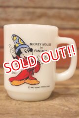 画像: kt-230809-05 Mickey Mouse / Anchor Hocking 1980's 9oz Mug "FANTASIA"