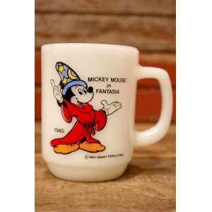 画像: kt-230809-05 Mickey Mouse / Anchor Hocking 1980's 9oz Mug "FANTASIA"