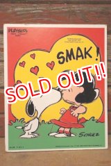 画像: ct-230809-05 Snoopy & Lucy / Playskool 1980's Wood Frame Tray Puzzle "SMAK!"