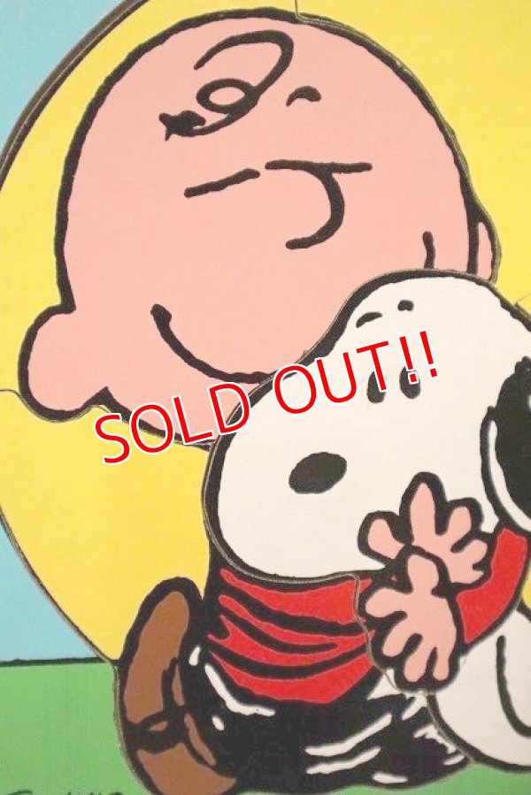 画像2: ct-230809-04 Snoopy & Charlie Brown / Playskool 1980's Wood Frame Tray Puzzle