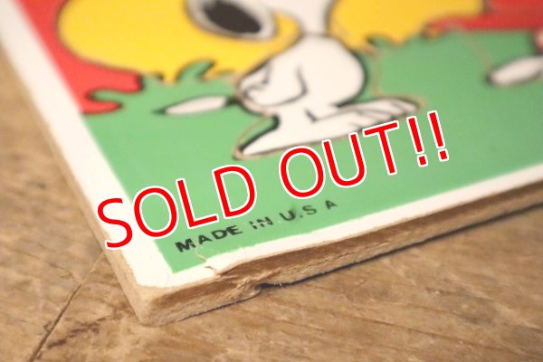 画像7: ct-230809-05 Snoopy & Lucy / Playskool 1980's Wood Frame Tray Puzzle "SMAK!"