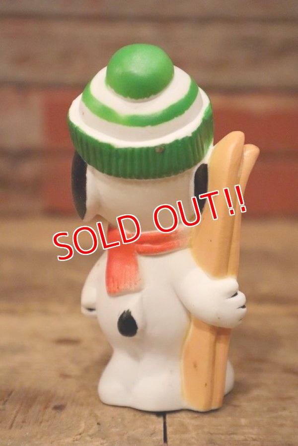 画像4: ct-230801-19 Snoopy / Danara 1970's-1980's Squeaky Toy "Ski"