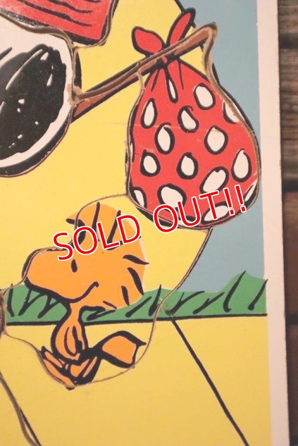 画像3: ct-230809-02 Snoopy & Woodstock / Playskool 1980's Wood Frame Tray Puzzle "Snoopy Come Home"
