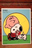 画像1: ct-230809-04 Snoopy & Charlie Brown / Playskool 1980's Wood Frame Tray Puzzle