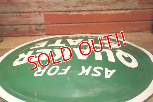 画像7: dp-230724-04 QUAKER STATE MOTOR OIL / 1940's Convex Metal Sign