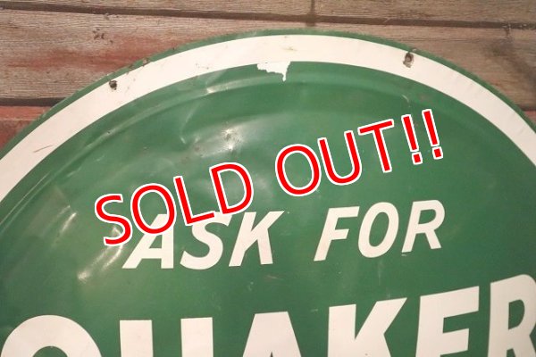 画像5: dp-230724-04 QUAKER STATE MOTOR OIL / 1940's Convex Metal Sign