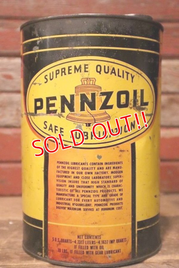 画像3: dp-230809-07 PENNZOIL / 1970's 5 U.S. Quarts Can