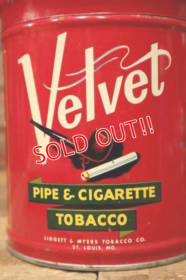 画像2: dp-230601-13 Velvet / 1950's Pipe & Cigarette Tobacco Can