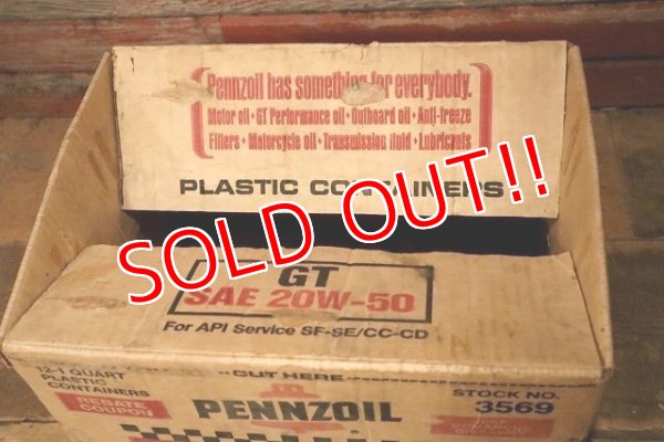 画像7: ndp-230809-32 PENNZOIL / SAE 20W-50 MOTOR OIL Cardboard Box