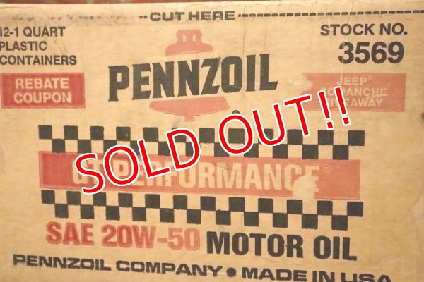 画像2: ndp-230809-32 PENNZOIL / SAE 20W-50 MOTOR OIL Cardboard Box
