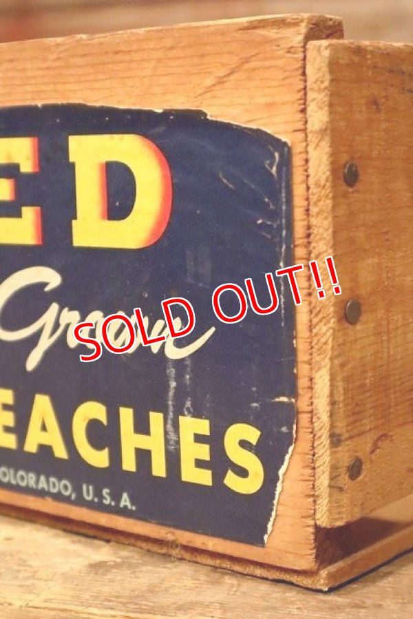 画像3: dp-210601-04 UNITED COLORADO PEACHES / Vintage Wood Box