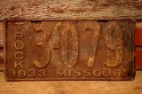 画像: dp-230601-21 License Plate 1933 MISSOURI "TRUCK 3-079"