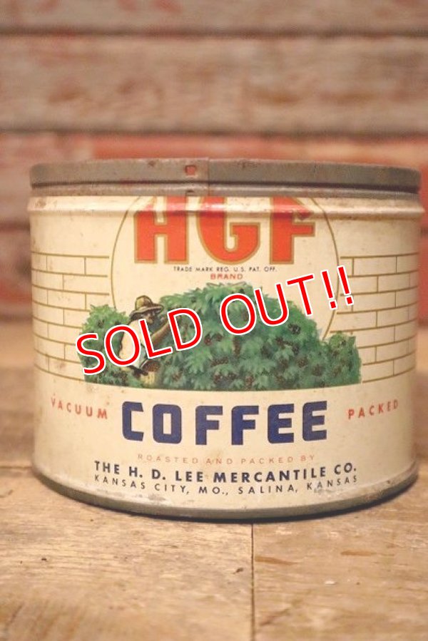 画像1: dp-230901-131 THE H.D. LEE COMPANY / 1940's HGF COFFEE CAN