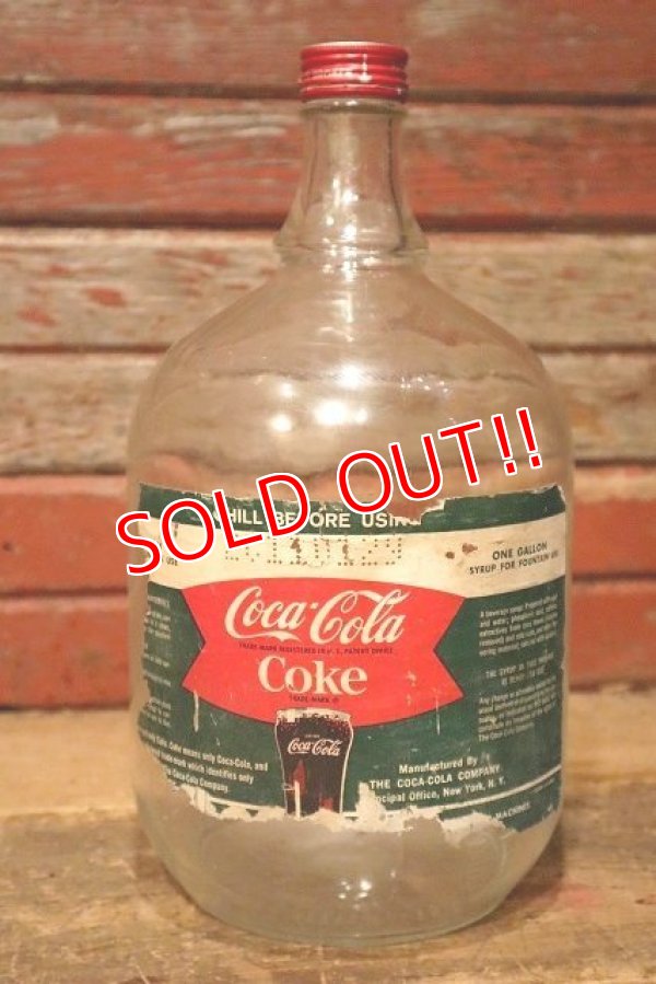 画像1: dp-230901-153 Coca-Cola / 1950's-1960's Gallon Soda Fountain Syrup Jug Bottle