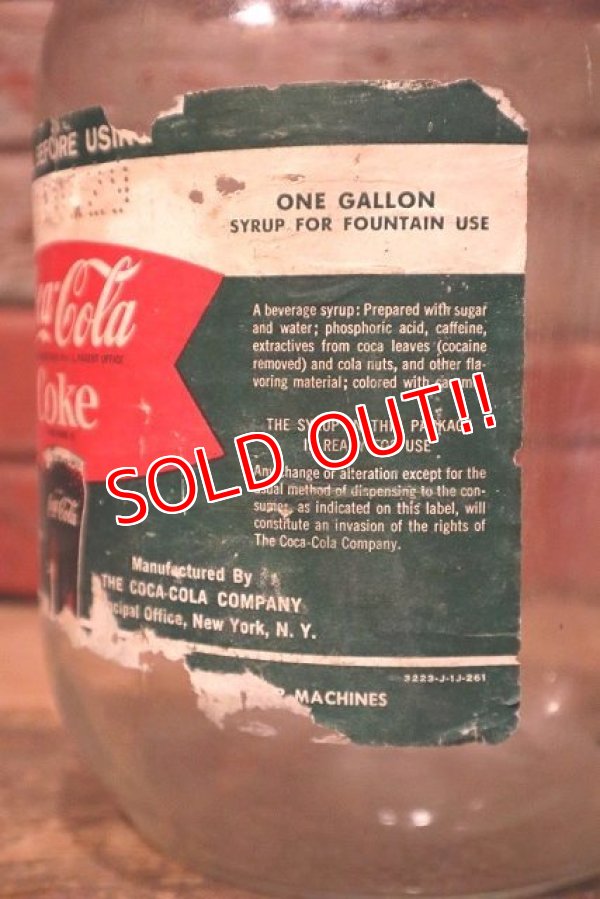 画像3: dp-230901-153 Coca-Cola / 1950's-1960's Gallon Soda Fountain Syrup Jug Bottle