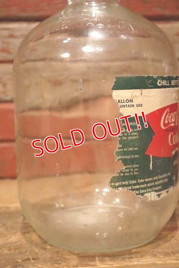 画像4: dp-230901-153 Coca-Cola / 1950's-1960's Gallon Soda Fountain Syrup Jug Bottle
