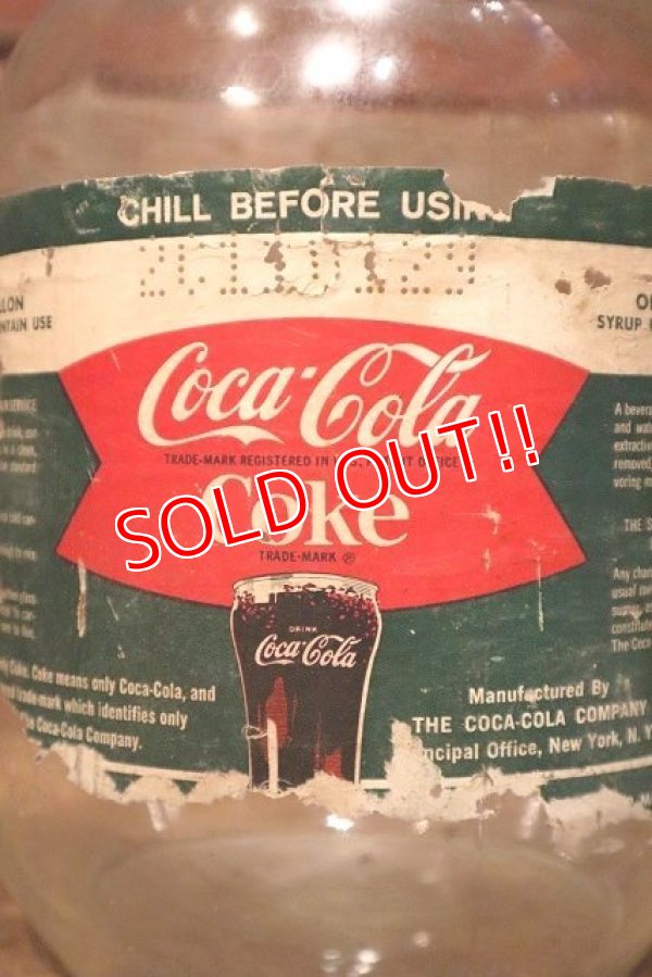 画像2: dp-230901-153 Coca-Cola / 1950's-1960's Gallon Soda Fountain Syrup Jug Bottle