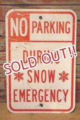 画像: dp-230901-109 Road Sign / NO PARKING DURING SNOW EMERGENCY