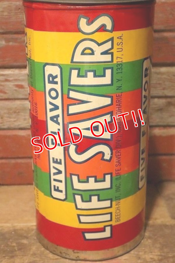 画像3: nt-230907-13 FIVE FLAVOR LIFE SAVERS / 1970's Tin Can Coin Bank