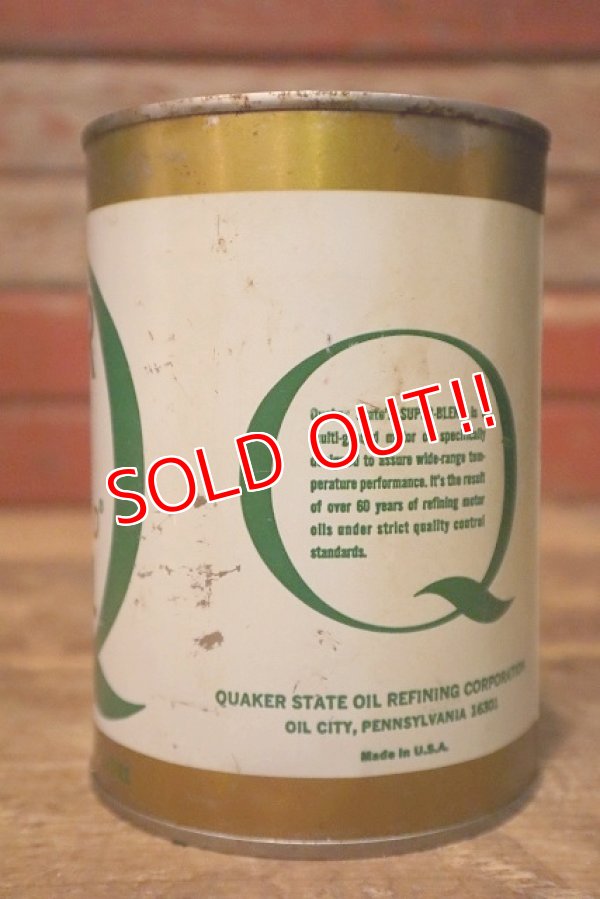 画像3: dp-230901-120 QUAKER STATE / 1970's SUPER BLEND MOTOR OIL One U.S. Quart Can