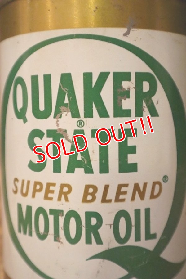 画像2: dp-230901-120 QUAKER STATE / 1970's SUPER BLEND MOTOR OIL One U.S. Quart Can