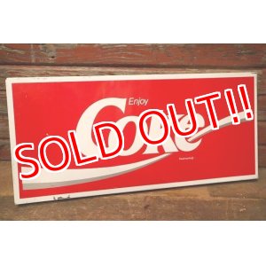 画像: dp-230901-105 Coke (Coca-Cola) / 1980's-1990's Metal Sign