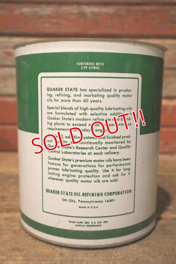 画像2: dp-230901-49 QUAKER STATE / ONE U.S. GALLON SUPER BLEND MOTOR OIL CAN