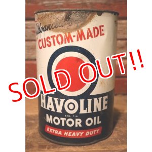 画像: dp-230901-97 HAVOLINE (TEXACO) / 1950's FIVE U.S. Quarts Custom Made Motor Oil Can