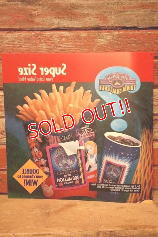 画像5: dp-230901-45 McDonald's / Alice in Wonderland 1996 TRIVIA CHALLNEGE Translite