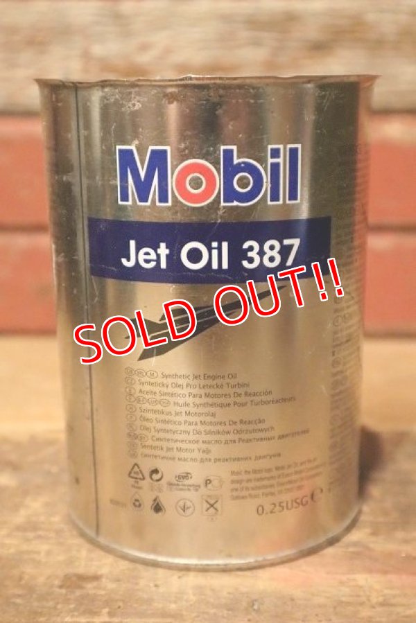 画像1: dp-230901-91 Mobil / Jet Oil 387 One U.S. Quart Can