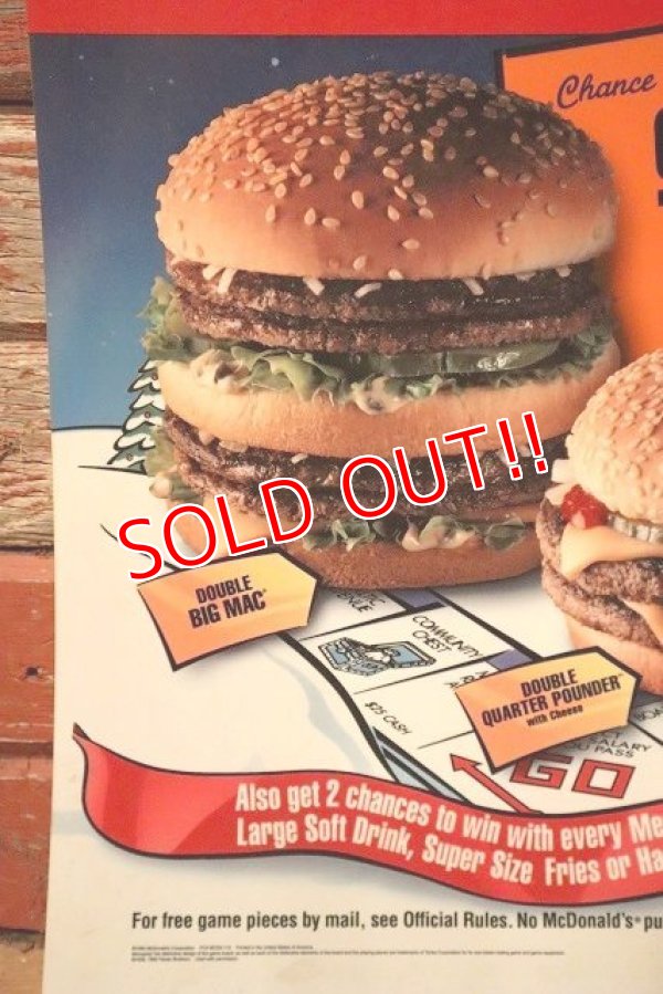 画像2: dp-230901-45 McDonald's / MONOPOLY 1995 GET CHANCES TO WIN Translite