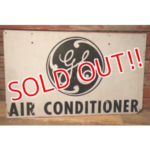 画像: dp-230901-147 GENERAL ELECTRIC / AIR CONDITIONER Masonite Sign