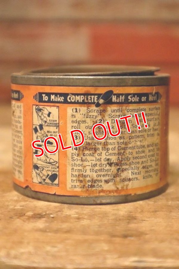 画像5: dp-230901-104 SO-LO / 1940's-1950's Rubber Bond Cement Can