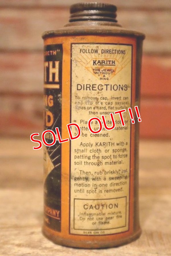 画像5: dp-230901-101 KARITH / 1940's CLEANING FLUID CAN