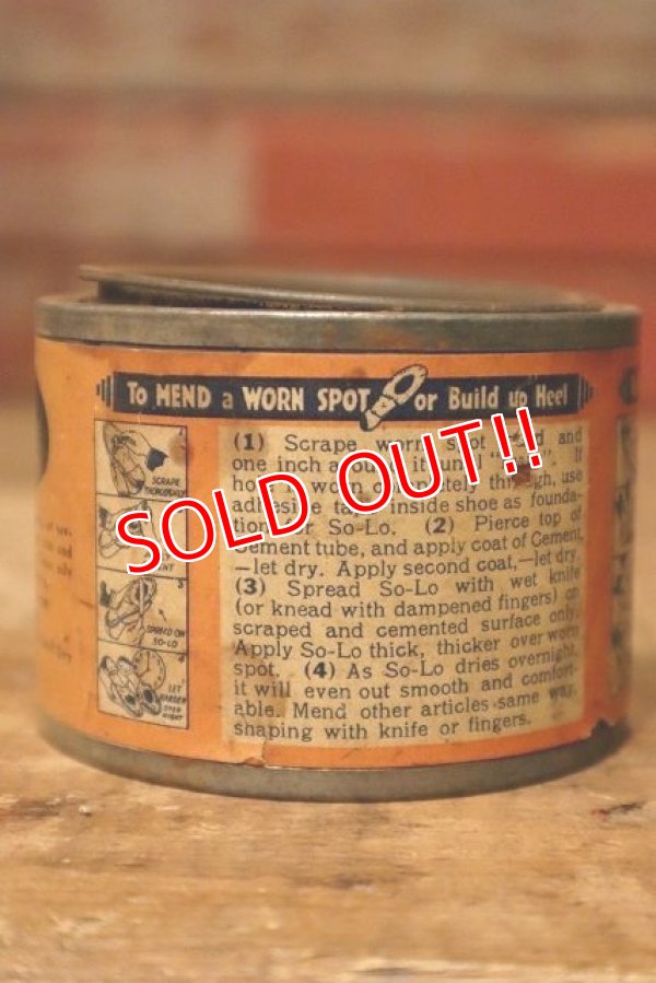 画像4: dp-230901-104 SO-LO / 1940's-1950's Rubber Bond Cement Can