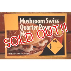 画像: dp-230901-45 McDonald's / 1993 Menu Card "Mushroom Swiss Quarter Pounder Meal"