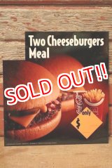 画像: dp-230901-45 McDonald's / 1993 Menu Sign "Two Cheeseburgers Meal"