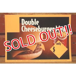 画像: dp-230901-45 McDonald's / 1993 Menu Card "Double Cheeseburger Meal"