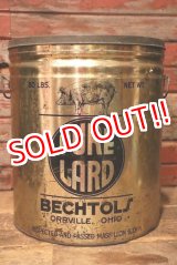 画像: dp-231001-31 BECHTOLS PURE LARD 1940's-1950's Can 