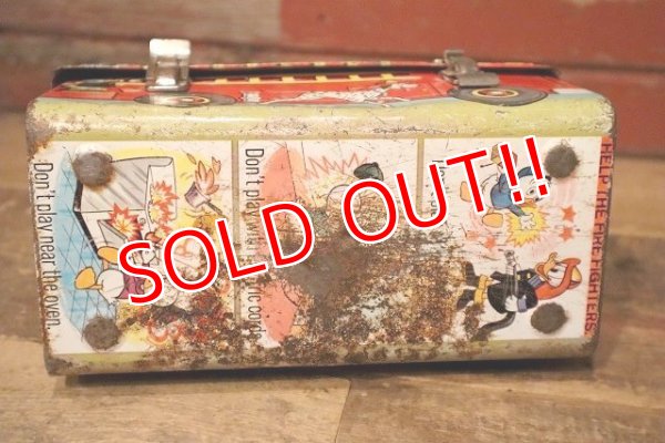 画像14: ct-231001-05 Walt Disney Character / ALADDIN 1969 FIRE FIGHTERS Metal Lunch Box